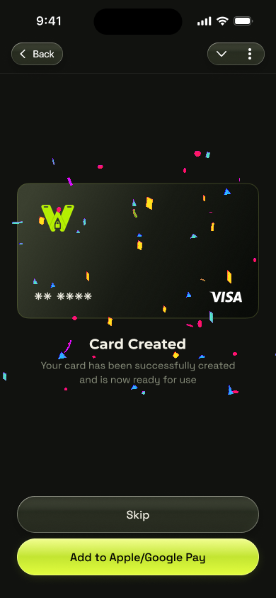 Illustration of card confirmation